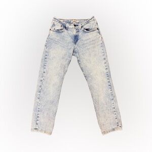 Levi’s Premium Middy Straight Jeans-501 Style-Light Wash Acid Denim Size 27-BigE